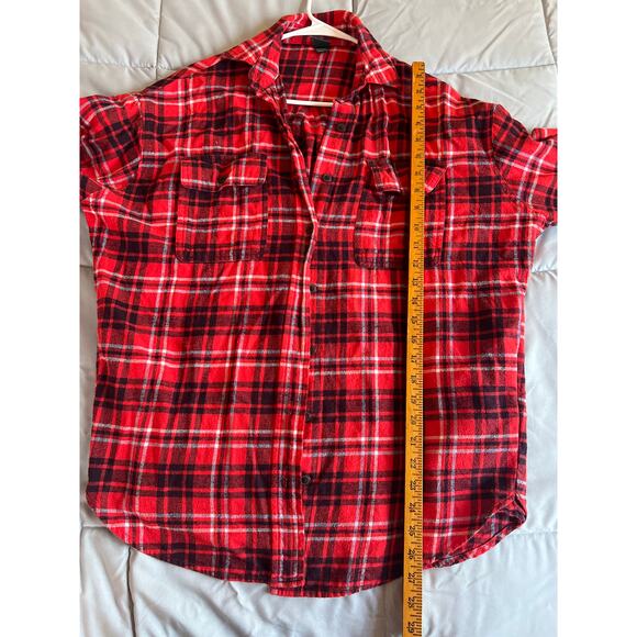 Wild fable, red and black flannel 100% cotton with pockets size extra small  - Picture 3 of 6